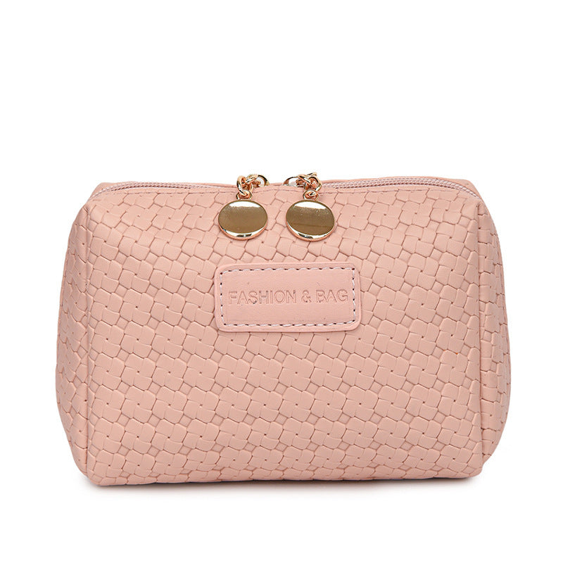 Borsa cosmetica con motivo intrecciato in stile classico