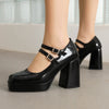 Fashion New Female Square Toe Mary Jane Shoes