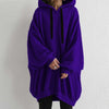 Women's Solid Color European And American Loose Sweater Fashion Hooded Zipper