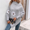 Pullover Flower Jacquard Women's Sweater Cloak