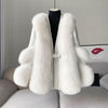 Loose Fashionable Warm Mid-length Fur Coat