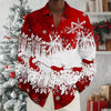 Multi-Color Gradient Christmas Men's Christmas Printed Shirt Long Sleeve
