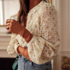 Camicia stampata elegante ma casual con inserti in pizzo