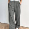 Casual And Fashionable Solid Color Suit Pants, Loose Pants, Wide-leg Pants