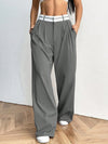 Casual And Fashionable Solid Color Suit Pants, Loose Pants, Wide-leg Pants