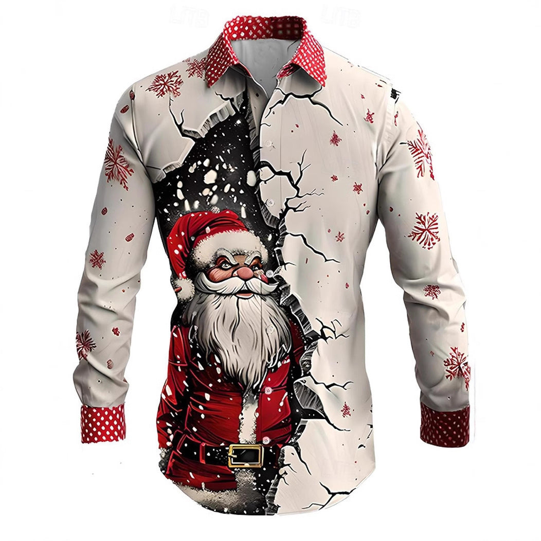 Fashion Personality 3D Digital Printing Men's Shirt