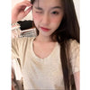 New Round-neck Straight-shoulder Top