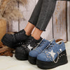 New Platform Increased Denim Plus Size Women's Shoes