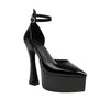 Pointed Toe Chunky Heel Buckle Women's Shoes