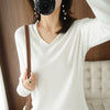 V-neck Long Sleeve Women's Knitwear Top