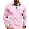 New Long-sleeved Men's T-shirt POLO Collar Casual Top