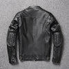 First Layer Cowhide Leather Coat Men's Stand Collar Motorcycle Clothing Youth