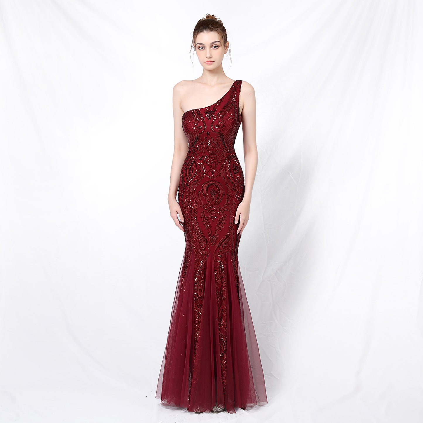 Abito da Sera Donna Fata Fantasy da Festa Sexy Lungo Sottile per Sposa