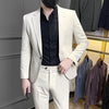Abito da uomo in stile coreano, slim fit, per affari o casual