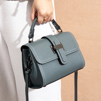 Borsa a tracolla da donna in vera pelle, coordinata