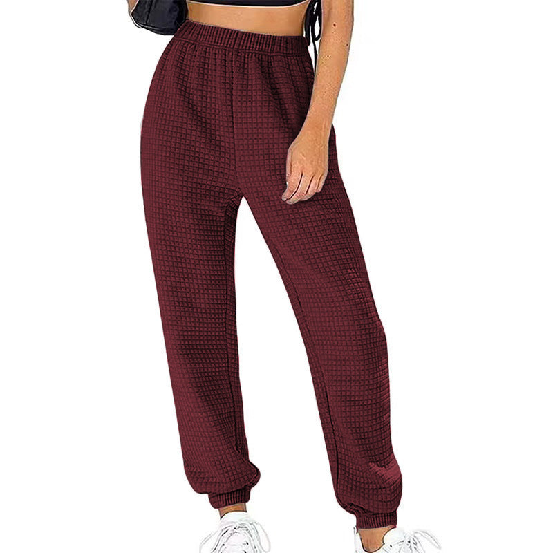 Waffle Casual Trousers For Home Sports