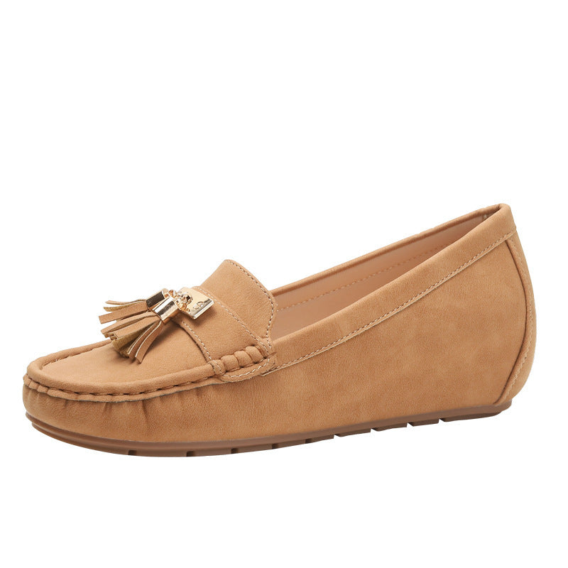 Flat Heel Height Increasing Insole Nude Casual Work Shoes