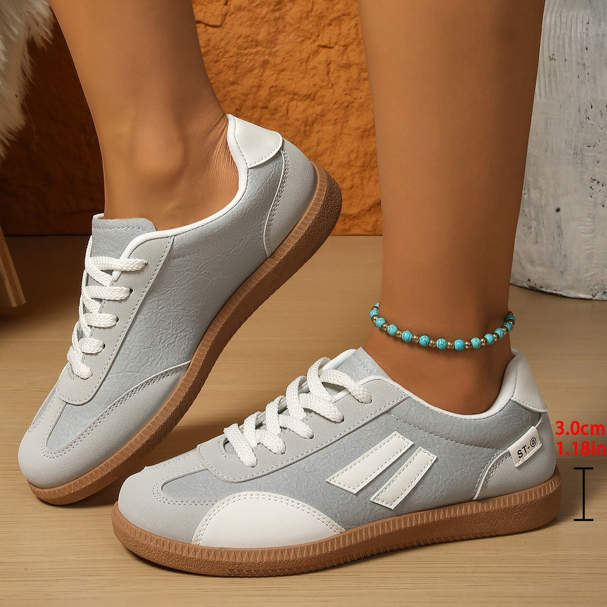 European And American Retro Color Matching Plus Size German Training Shoes Sneaker