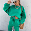 Solid Color Hoodie Casual Two-piece Suit
