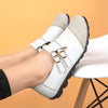Button Plus Size Casual All-match Low Top Velcro Peas Flat Shoes