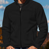Men's Polar Fleece Jacket Outdoor Zipped Stand Collar Coat