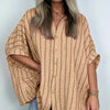 Camicia casual a righe a vestibilità ampia