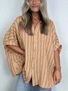 Camicia casual a righe a vestibilità ampia