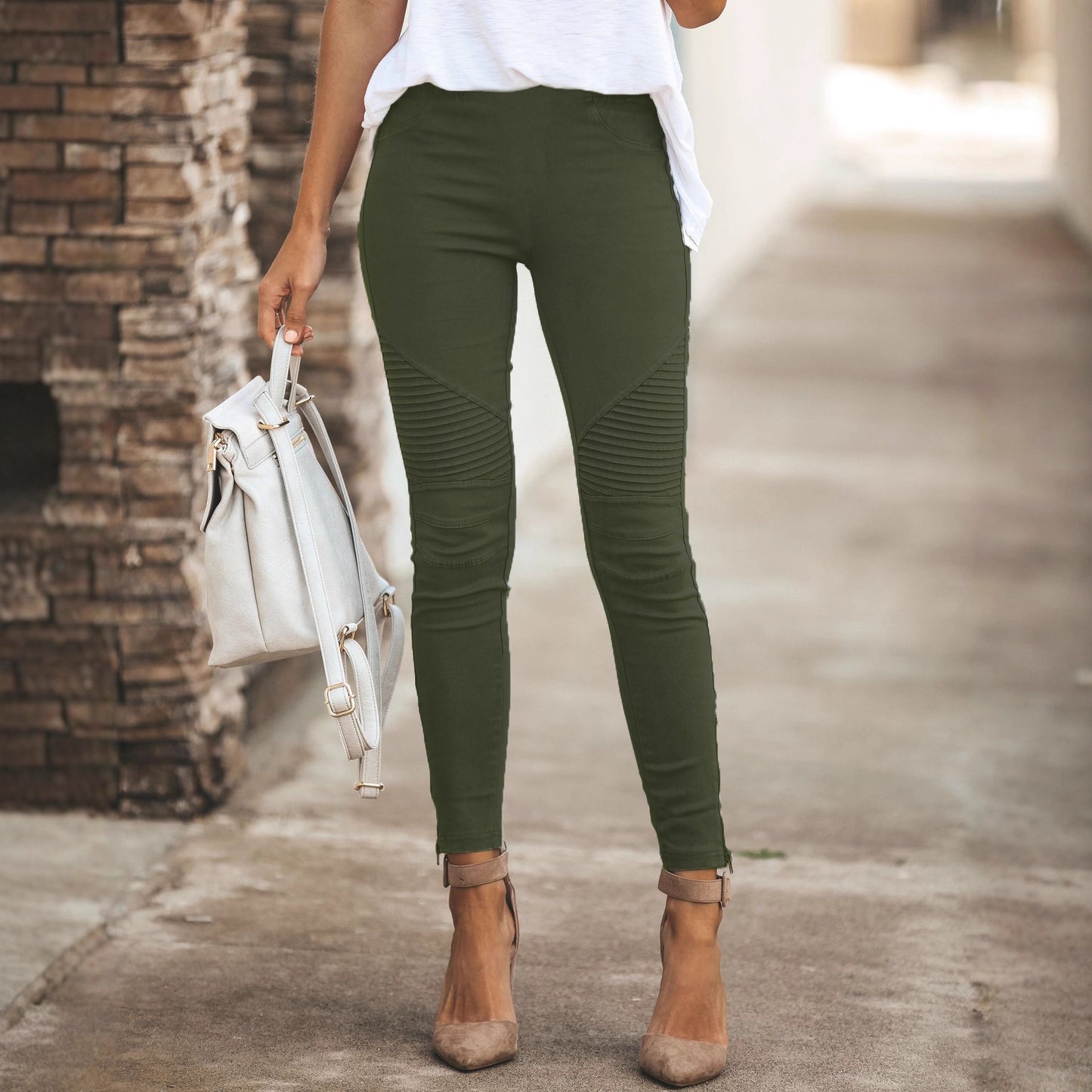 Stylish Womens Casual Slim-fit Stretch Pants