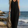 Beach Vacation Strap Knit Maxi Dress