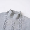 Knitted Solid Color Men's Fashion Jacquard High Collar Warm Sweater