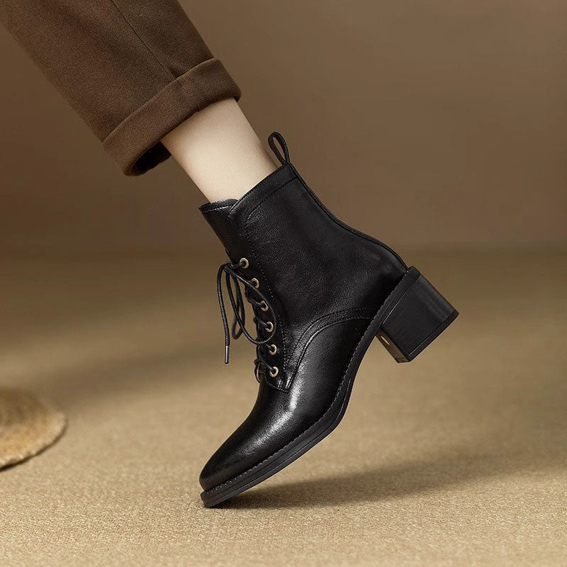 Women's French Elegant Pointed-toe Short Tube Boots