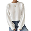 Short Round Neck Solid Color Sweater All-matching Wear