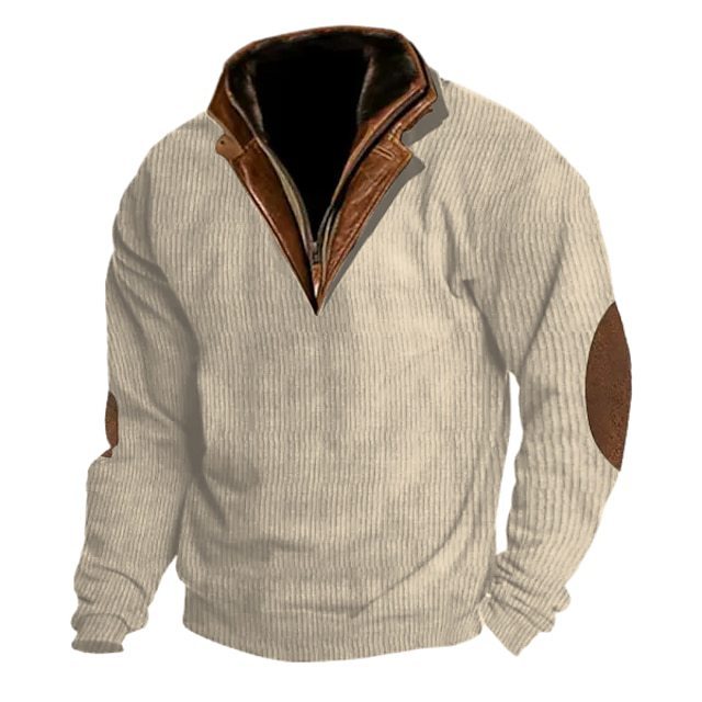 Warm And Loose Outdoor Breathable Stand Collar Men's Sweater