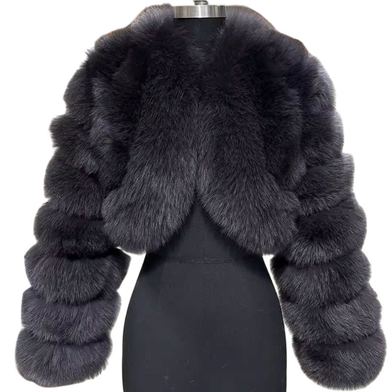 Short Stitching Winter Warm All-matching Top Jacket