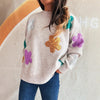 Maglione da donna caldo e largo, casual e dolce