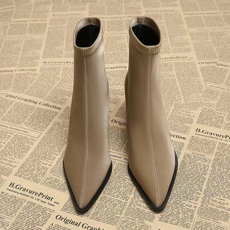Women's Stretch Fashion Suede Pointed Martin Boots