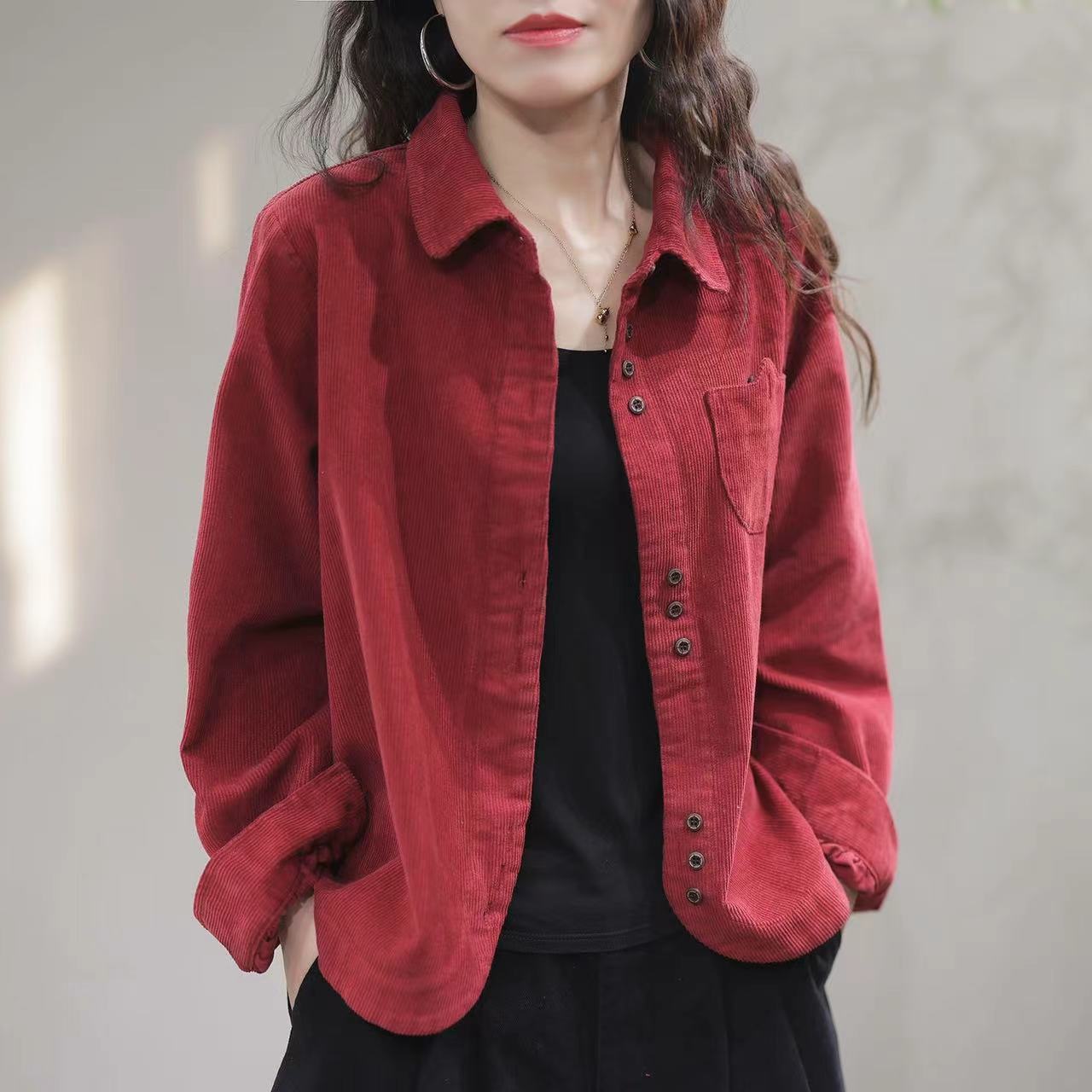 Long Sleeve Loose Leisure Slimming Coat Top