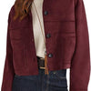 European And American Style Women Faux Suede Short Jacket Casual Lightweight Autumn Fashion