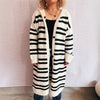 Hooded Color Contrast Striped Retro Casual Loose Sweater
