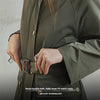 Retro Olive Green Trench Coat Mid-length Loose Women