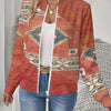 Autumn Printed Cardigan Women's Casual Baseball Jacket