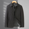 Men's Jacket Lightweight Business Diamond Lattice Shirt Autumn Winter Cotton-padded Coat