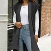 Women's Mid-length Mink-like Sleeveless Knitted Cardigan Sweater