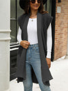 Women's Mid-length Mink-like Sleeveless Knitted Cardigan Sweater