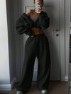 Long Sleeve Sports And Leisure Sweater Suit Two-piece Set