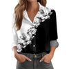 Womens Floral Polka-Dot Bush Print Long-Sleeve Shirt