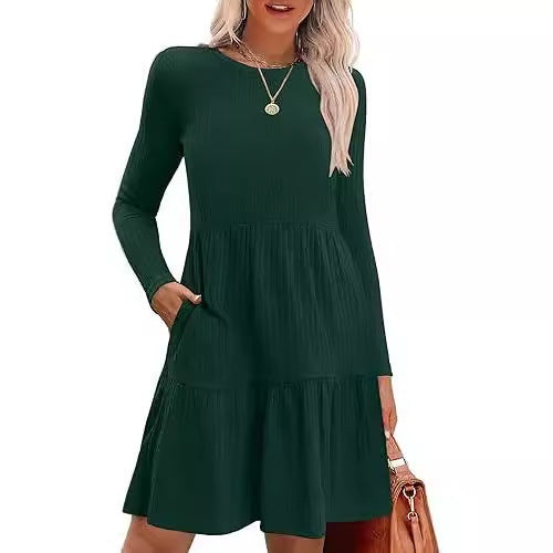 Women's Round Neck Fashion Casual Dress