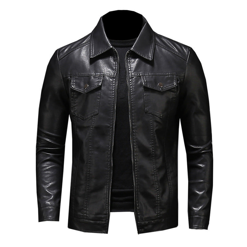 Men's Thin Jacket Leather Coat