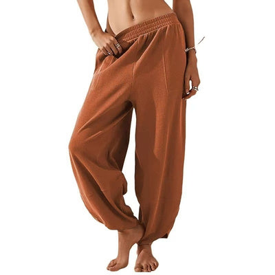 Women's Casual Pure Color All-matching Casual Pants With Pockets