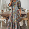 New Summer V-Neck Long Dress For European And American Styles